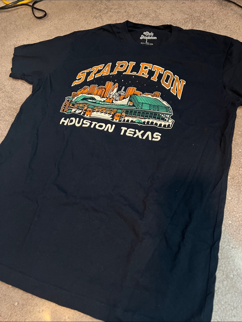 Chris Stapleton 2024 Stadium Series Houston Texas Concert Band Tee Shirt